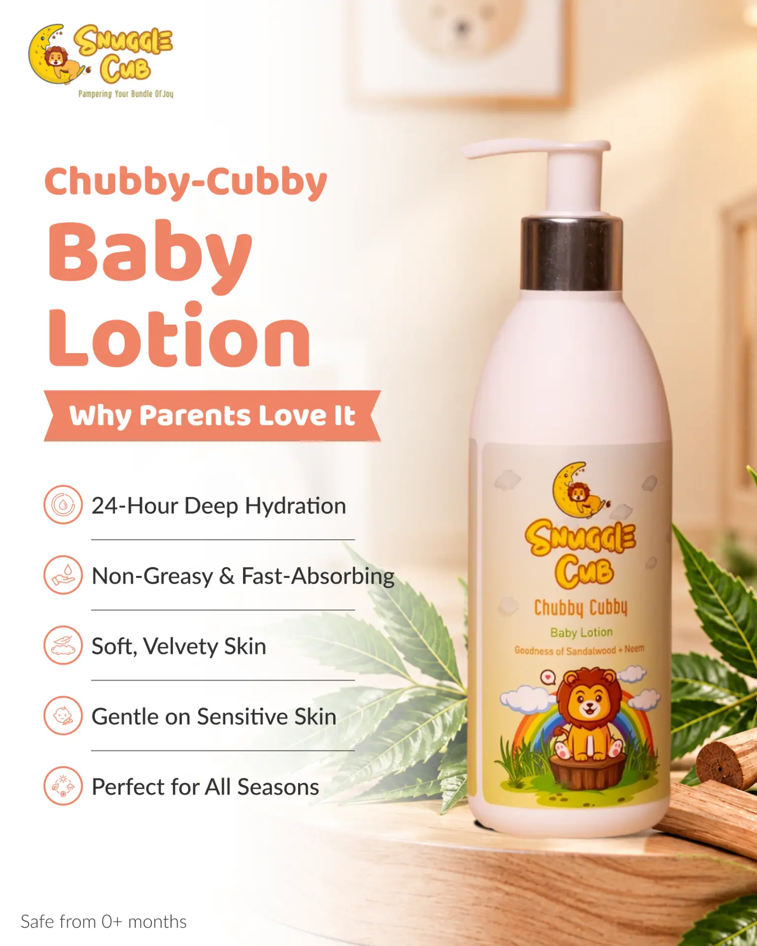 Chubby Cubby Baby Lotion · Cloud-soft moisture that lasts all day