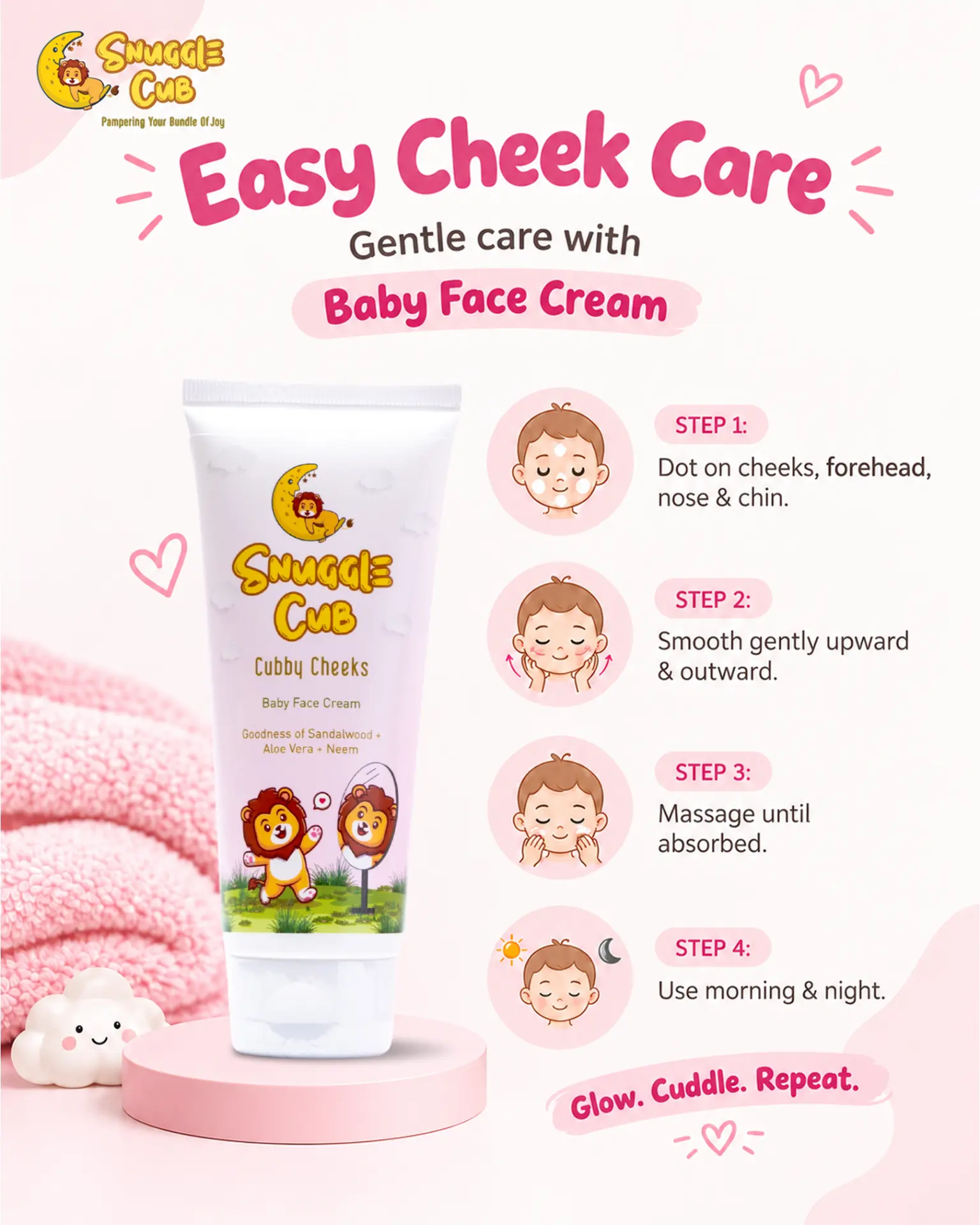 Cubby Cheeks Baby Face Cream · Silky comfort for soft, happy cheeks