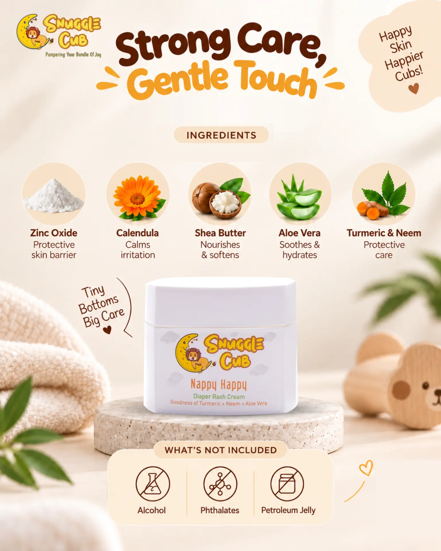 Nappy Happy Diaper Rash Cream · Breathable barrier for every nappy change
